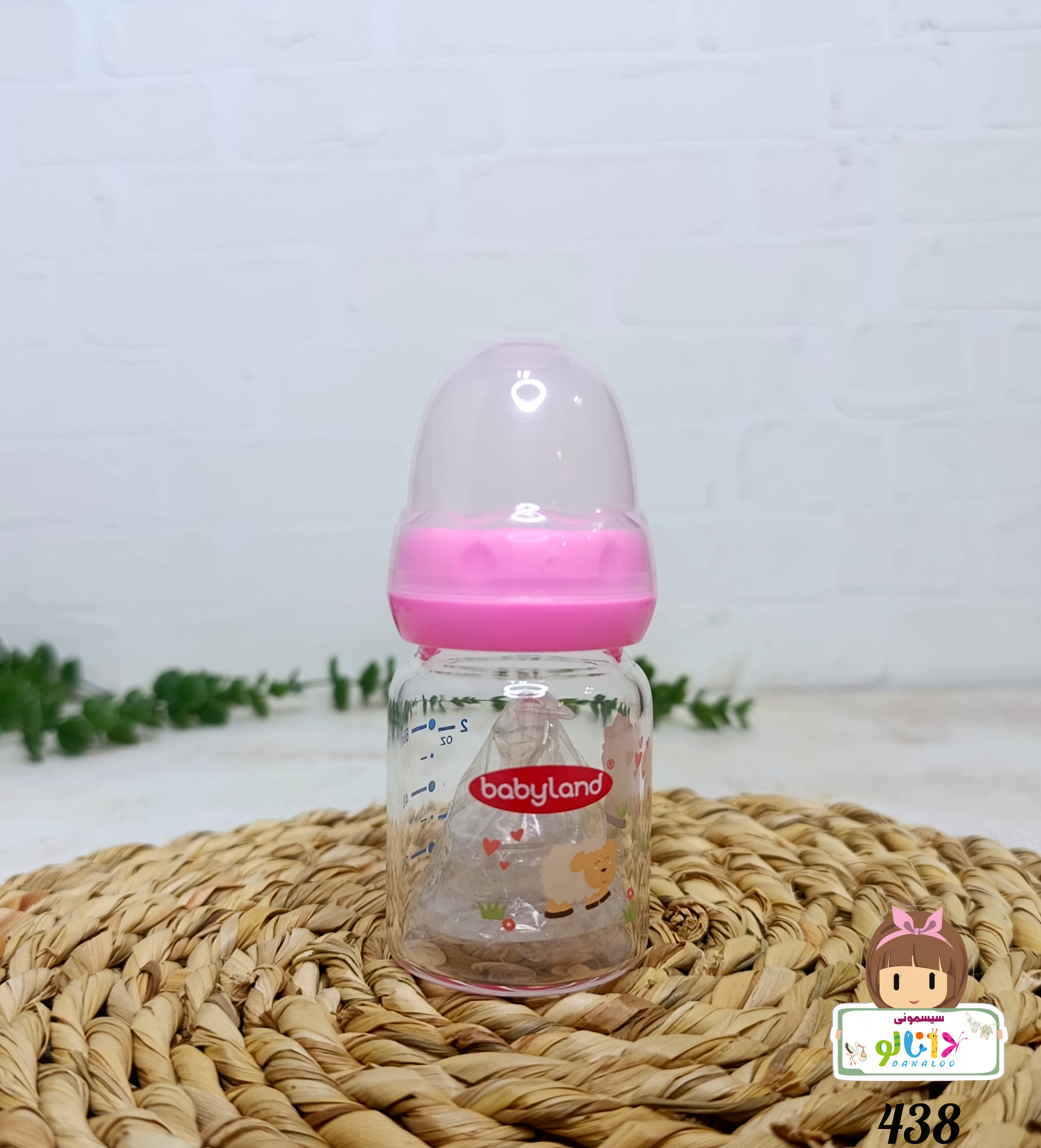 شیشه شیر پیرکس بی بی لند Baby Land کد 438 ظرفیت 60 میلی‌لیتر