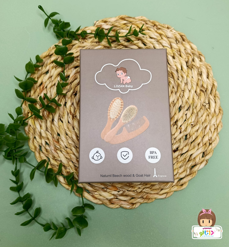 ست برس و شانه مو نوزاد لوزان بیبی